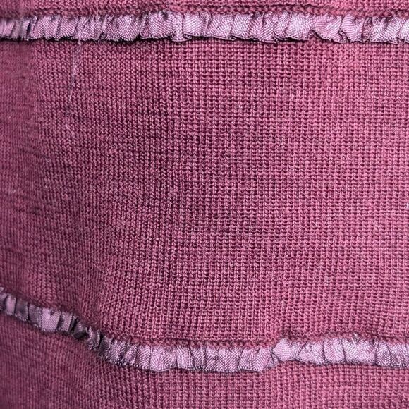 Roccobarocco burgundy wool blend sweater  dress size M 3/4 sleeves VINTAGE - Picture 6 of 9